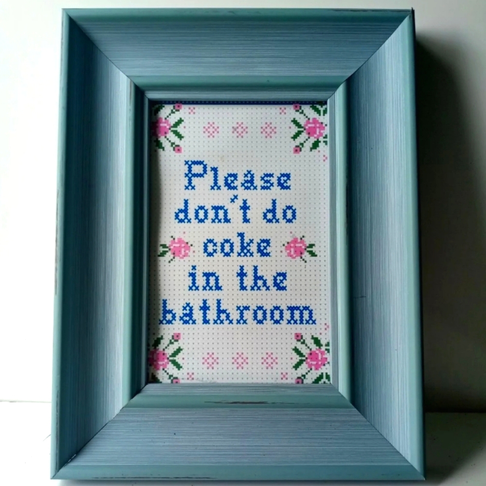 🧻 Don't Do C@ke In The Bathroom Restroom Washroom - Picture 3 of 7
